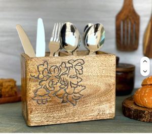 Organisateur d'ustensiles de cuisine de haute qualité à 2 compartiments pour cuillères, fourchettes et outils de cuisine - Prix promotionnel par le fournisseur - Product Image 1