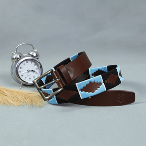 Wholesale Equestrian Leather Sport <b>Belt</b> Argentinian Embroidery William Polo Leather <b>Belt</b> for Men - Product Image 4