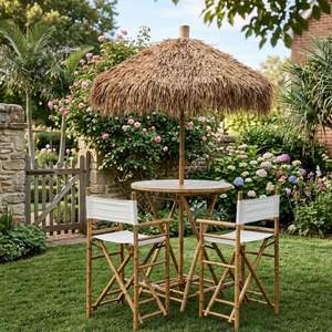 Hot <b>Sale</b> Cheap Handwoven Seagrass Bamboo <b>Umbrella</b> – Natural Outdoor <b>Garden</b> Patio Sun Shade Made in Vietnam - Product Image 4