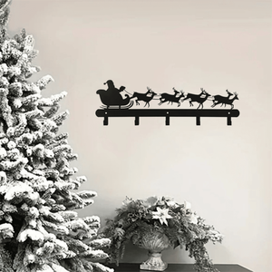 Ganci Adesivi Impermeabili a Forma di Babbo Natale e Pupazzo di Neve per Appendere Calze Festive (Autoadesivi per Soggiorno) - Product Image 2