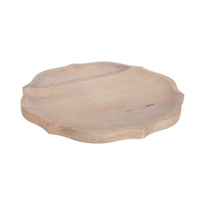 Bandeja de Servir Ovalada de Madera Blanqueada Estilo Nórdico, con Forma de Nube, Decorativa, para Exhibir Velas y Libros - Product Image 4