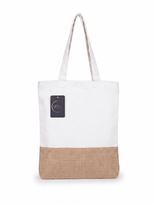 Sac fourre-tout urbain personnalisé en toile de coton 38x42cm avec poignée d'épaule, sac de courses réutilisable pour usage quotidien - Product Image 1