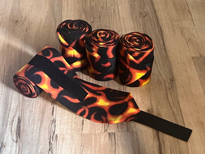 ชุดผ้าพันขาสำหรับม้าแบบกำหนดเองได้ ยี่ห้อ Flame Polo สีพื้น ชุด 2 หรือ 4 ชิ้น อุปกรณ์ขี่ม้า ทำจากนีโอพรีน - Product Image 1