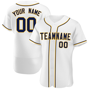 Maillot de baseball personnalisé à manches courtes, motif imprimé, grande taille, respirant, en polyester, brodé, boutonné, style vintage, blanc, uniforme de softball - Product Image 3