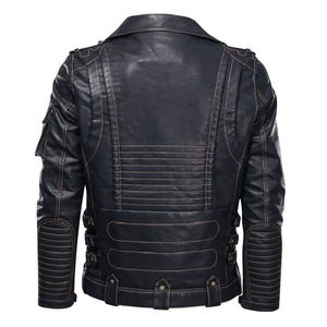 MARGINAL SPORTS Chaquetas de Invierno Unisex de Cuero de Oveja Negra Genuino, Hechas a Medida, de Alta Calidad, Resistentes al Viento, Ecológicas, con Degradado de Color - Product Image 2