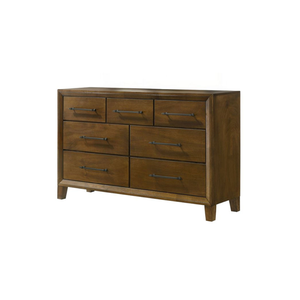 Commode Nathalie en bois de mahogany massif de haute qualité avec finition noyer pour chambre à coucher. - Product Image 2