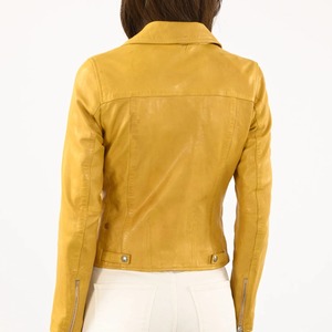 Chaqueta Safari para Mujer Talla Grande QFZ128 con Solapa Grande, Tejido de PU, Cierre de Cremallera, Casual, Impermeable, para Otoño, Servicio OEM - Product Image 6