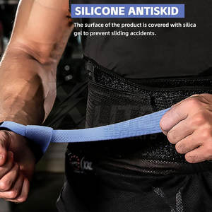 Sangle de levage en néoprène de qualité professionnelle pour l'entraînement en force et la musculation - Support de préhension réglable, léger et unisexe - Product Image 4