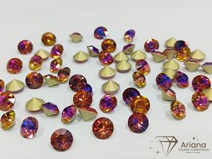 ARIANA Chatones de Cristal con Reverso Puntiagudo, Pedrería de Cristal Multicolor, Volcano, Aurora, Sundown, Hurricane, para Fabricación de Joyas - Product Image 5