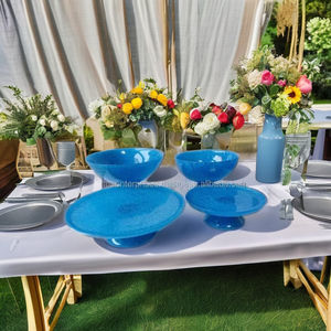 Ocean blue swirl full resin cake stand, <b>Epoxy</b> resin cup cake stand , <b>Epoxy</b> resin cup cake stand, Elegant poly resin cake stand - Product Image 1