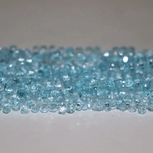 Cuentas de topacio natural de calidad AAA, forma de gotas facetadas azul cielo, 3*5-4*6mm, 8 PULGADAS, tamaño Briolette, excelentes gotas de Topacio - Product Image 1