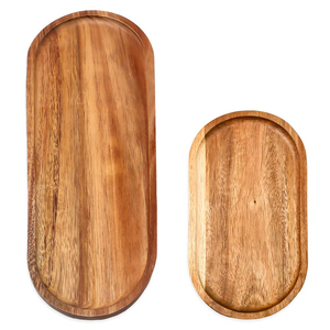 Bandeja de servir ecológica de madera de acacia irregular, plato de madera artesanal para aperitivos, postres, sushi y decoración del hogar. - Product Image 3