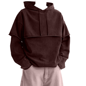 Sweat-shirts à capuche surdimensionnés pour hommes, en molleton de coton épais de haute qualité 500 GSM, avec logo personnalisé, style streetwear - Product Image 6