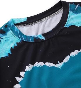 Camiseta Tie Dye de Manga Corta con Cuello Redondo, Estilo Casual y Holgado, 100% Algodón Orgánico, para Mujer, OEM - Product Image 2