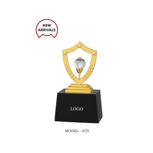 Luxurious Golden Round Brass And Glass Office Decor Piece Elegantly Crafted For Sophisticated Workspace Desk And Shelf Styling - Product Image 1