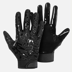 Full Finger PU Gloves Blue Non-Slip Outdoor Unisex All Seasons <b>Hook</b> And Loop Closure American Football Gloves Non-Slip Sports - Product Image 4
