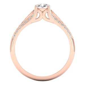 Bagues de fiançailles en or rose 14 carats certifiées GRA, prix de gros REYES, pour femmes, bijoux fins de haute qualité pour mariage - Product Image 4