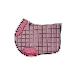 Tapis de selle respirant matelassé rose avec doublure anti-humidité pour l'équitation de dressage - Product Image 1