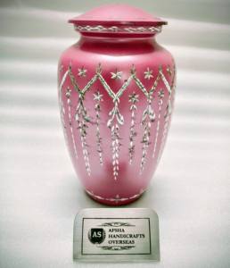 Urna Funeraria de Metal Grabada con Diseño Clásico de Diamante Azul para Cenizas de Adultos, Estilo Americano/Europeo - Product Image 6