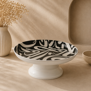Plateau de service en céramique artisanale avec motif islamique contemporain pour des expériences de mise en scène de table sophistiquées - Product Image 3