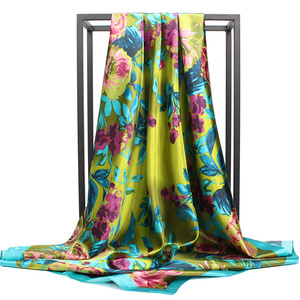 High Quality Eco-friendly 100% Silk Satin Women's Scarf Custom Printed OEM Service Breathable & Comfortable Daily Outdoor Wear - Product Image 2