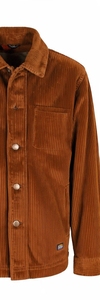 เสื้อแจ็คเก็ตผ้าลูกฟูกสีทองแดงสำหรับผู้ชาย ปกคอพับ ปิดด้วยกระดุม - Product Image 2