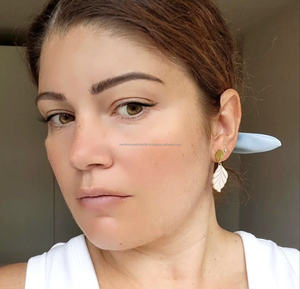 ต่างหูเรซินออกแบบใหม่ต่างหูแฟชั่นเรซินรูปทรงกลมจากอินเดียต่างหูทำด้วยมือสำหรับผู้หญิงและเด็กผู้หญิง - Product Image 1