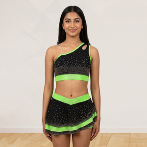 Uniforme de Animadoras Personalizado de Alta Calidad con su Logotipo, Ropa de Entrenamiento, Top Deportivo y Falda para Práctica de Baile - Product Image 3