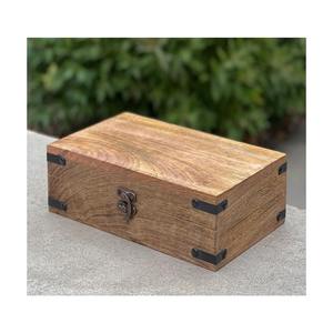 Caja de Madera de Mango Hecha a Mano, Caja de Recuerdos de Madera Tallada Antigua para Joyería, Precio al por Mayor, Cajas Decorativas de Almacenamiento - Product Image 1