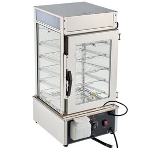 Espositore Riscaldato per Alimenti a 5 Ripiani in Acciaio Inox, 1200W, Luce LED, Ripiani Regolabili, 86 Pollici - Product Image 1