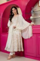 Nouvelle robe Anarkali de créateur avec broderie et travail de sequins, robe Anarkali prête à porter pour les occasions spéciales