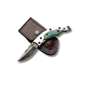 Navaja de Bolsillo Plegable de Acero de Damasco de Grado Industrial de Alta Calidad, Mango G10, Cuchilla Afilada como una Navaja, para Caza y Pesca, Personalizable OEM - Product Image 3