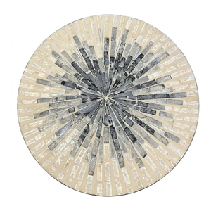 Assiette de présentation rustique en nacre, style coquillage, pour mariage bohème sur la plage et décoration de table de luxe - Product Image 2