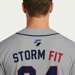 Maillot de baseball pour homme Storm Fit à manches courtes, sublimé, respirant, coupe athlétique, vêtements d'équipe personnalisés - Product Image 6