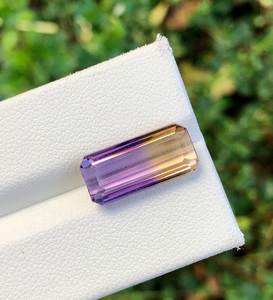 Ametrine naturelle taille octogonale bicolore, pierre précieuse en vrac certifiée IGI, effet lumineux pour la fabrication de bijoux fins - Product Image 3