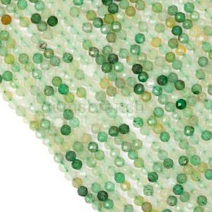 ลูกปัดควอตซ์สตรอเบอร์รี่สีเขียวขนาด 2 มม. ทรงกลมเหลี่ยมเพชรพลอยขนาดเล็ก สำหรับทำเครื่องประดับ ขายส่งแบบเป็นมัด ความยาว 13 นิ้ว - Product Image 6