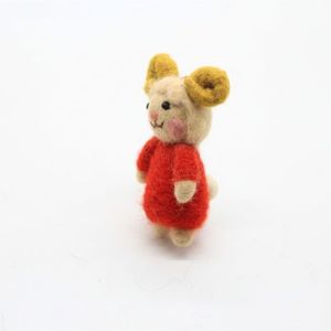 Felt <b>Mouse</b> Ornament Red Dress Christmas Decoration 3 Years Above Unisex Accessory - Product Image 4