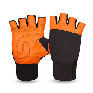 Gants de musculation en cuir et polyester respirants, coupe-vent, demi-doigts, pour l'été - Product Image 3
