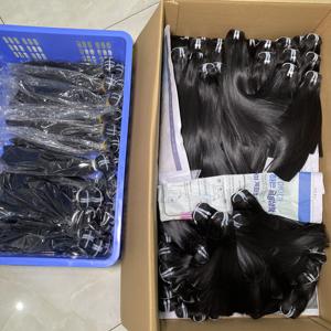 Bon marché 100% paquets de trame de machine d'extensions de cheveux humains bruts non transformés pour la fabrication de perruques - Product Image 5