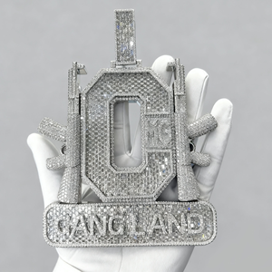 Pendentif Lettre O en Moissanite Diamant, Argent 925, Style Gangland, Collier Hip Hop Iced Out, Bijou de Luxe, Cadeau - Product Image 2
