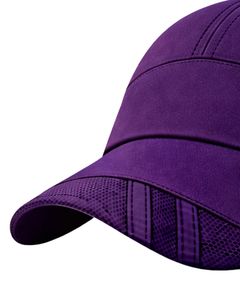 <b>Men</b> Purple Mesh Panel Sports <b>Cap</b> Breathable Lightweight Adjustable Summer Running Training Outdoor <b>Baseball</b> Hat For <b>Men</b> - Product Image 4