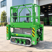 Harga Terbaik 4m 6m 8m Mobile Crawler Scissor Lift Hydraulic Self Propelled Track Lift Platform Scissor Lift Hydraulic