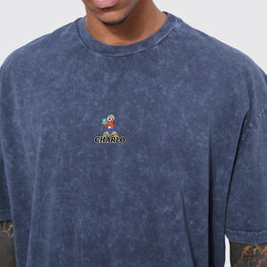 Camisetas de Algodón para Hombre, Estilo Vintage, Holgadas, Lavado Ácido, Camisetas Casuales Básicas Unisex, Camisetas Extra Grandes para Hombre - Product Image 4