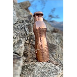 Traditional Copper Water <b>Bottle</b> Vase Handcrafted Decorative Floral Accent For Cultural Heritage Home Interior Decoration - Product Image 1