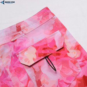 Men's Quick Dry Board Shorts Gradient Color Print Drawstring Waist Casual Swim Trunks 100% Polyester Woven Fabric - Product Image 5