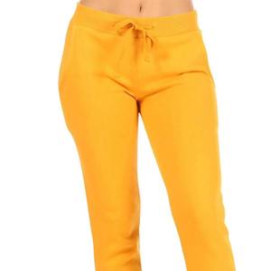 Women High Waist Solid Color Fleece Jogger Pants Full Length Casual Sweatpants Skinny Fit Autumn Wear Lace <b>Bow</b> - Product Image 3