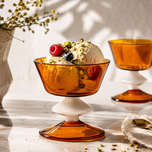 Gobelet à dessert en verre artisanal de 210 ml, sans plomb, pour crème glacée, mousse, pudding, réutilisable, en vrac - Product Image 1