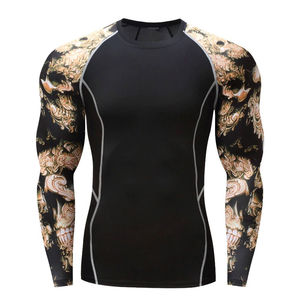 Cheap <b>Men</b> Rash Guard Stylish UV Protection <b>Swim</b> Shirt Lightweight Comfortable Breathable Quick Dry Eco-Friendly Polyester/Nylon - Product Image 1