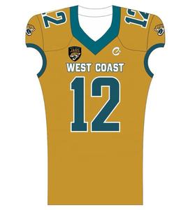 Uniformes de fútbol americano de poliéster 100% para jóvenes, conjuntos lisos sublimados de alta calidad, mangas cortas, diseño transpirable de talla grande - Product Image 5