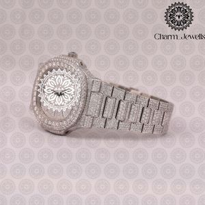 Montre de Luxe Charm Jewells en Acier Inoxydable, Boîtier 40mm, Mouvement Mécanique Analogique, Bracelet Vintage Tendance pour Homme, Verre 20mm, Fermoir Déployant - Product Image 6